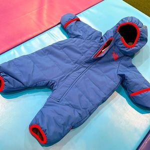 North Face Baby Snowsuit zipper size 0-3 months - EUC
